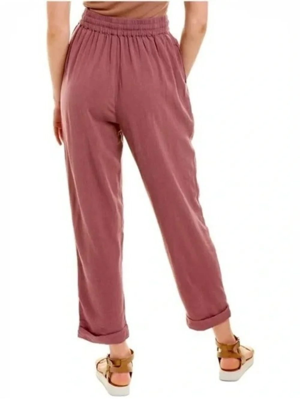Splendid Odette Linen Blend Drawstring Pant, Large